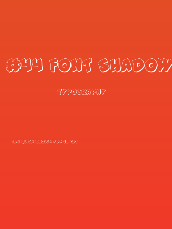 #44 Font Shadow Poster