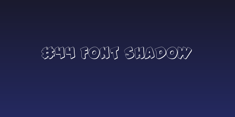 #44 Font Shadow Social Header