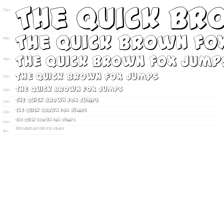 #44 Font Shadow Waterfall