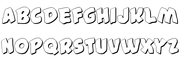 #44 Font Shadow Font LOWERCASE