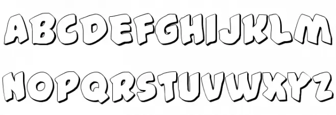 #44 Font Shadow Font Litere mici