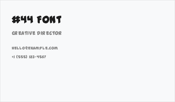 #44 Font Business Card