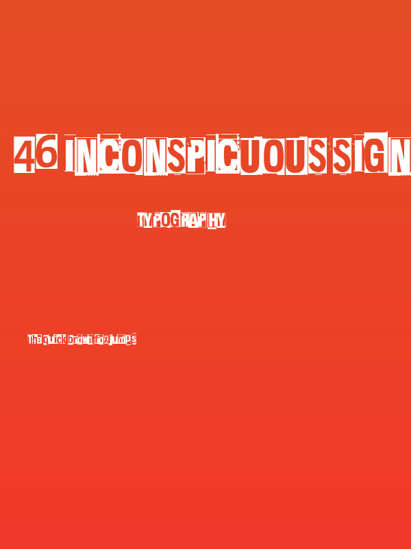 46 Inconspicuous Signs Poster
