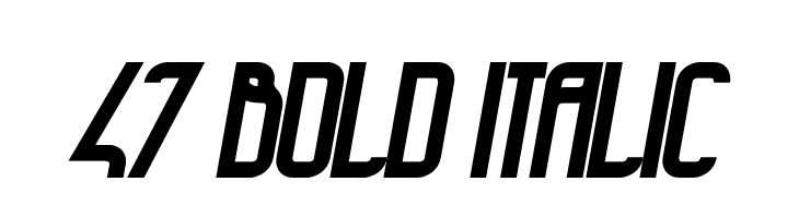 47 Bold Italic Font