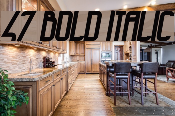 47 Bold Italic Font examples