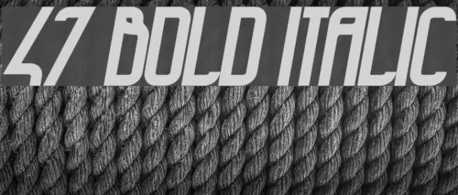 47 Bold Italic Font examples