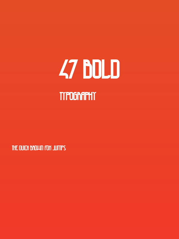 47 Bold Poster