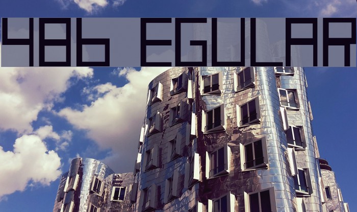 486 Regular Font examples