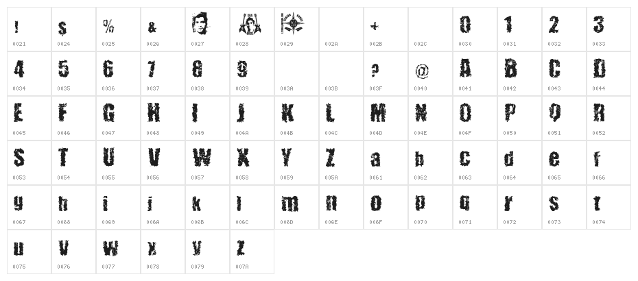 48ver lost Character Map