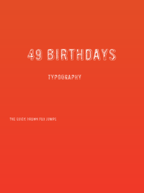 49 birthdays Poster