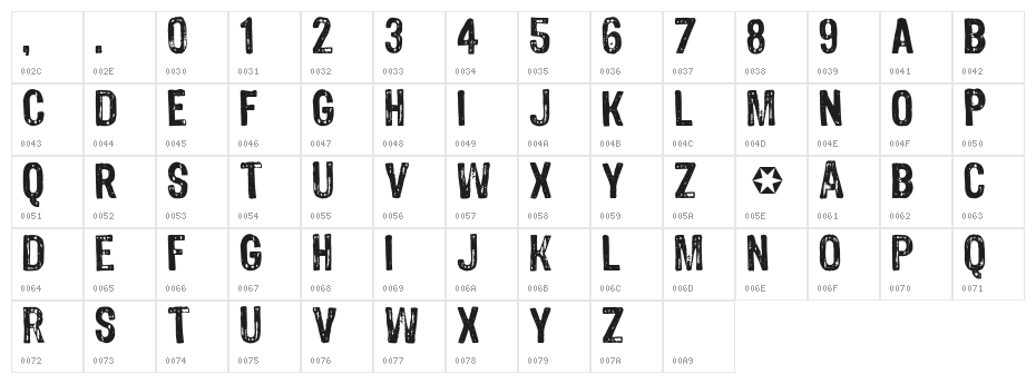 4990810 Character Map