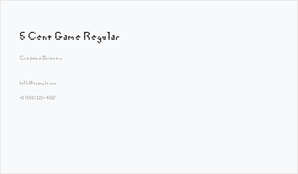 5 Cent Game Regular Business Card