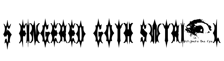 5 Fingered Goth SWTrial फ़ॉन्ट