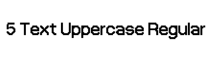 5 Text Uppercase Regular Font