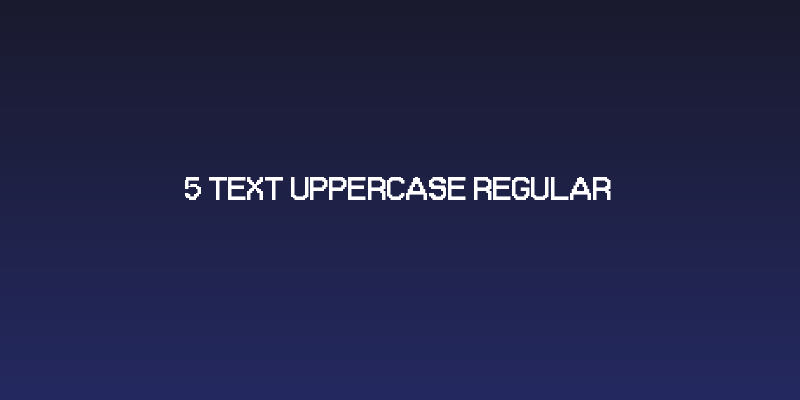 5 Text Uppercase Regular Social Header