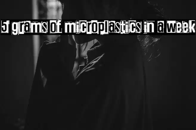 5 grams of microplastics in a week Font examples