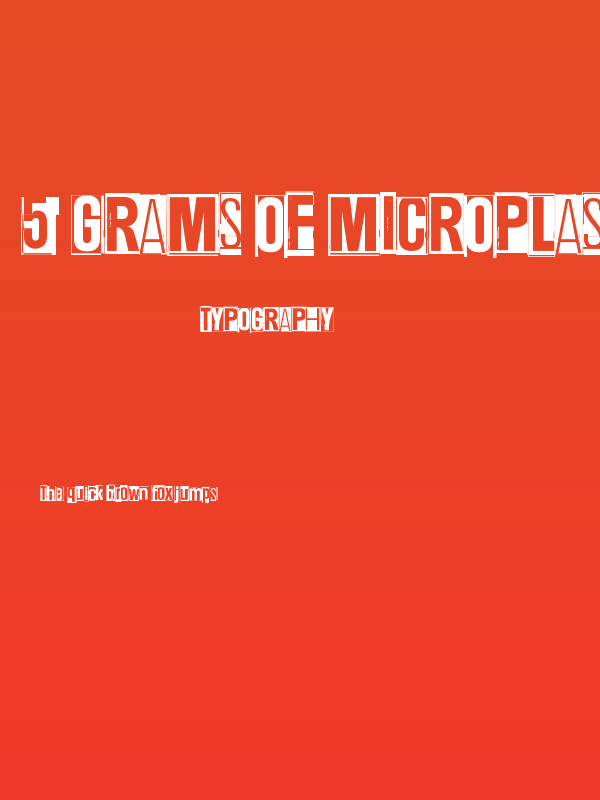 5 grams of microplastics in a week Poster
