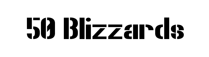 50 Blizzards Font