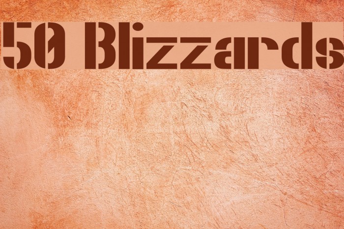 50 Blizzards Font examples