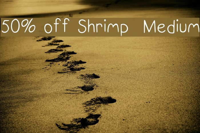 50% off Shrimp Medium Font examples