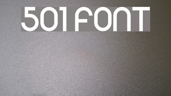501 Font examples