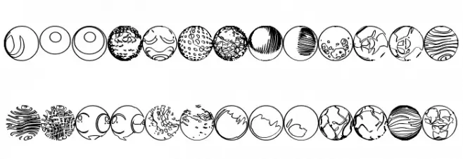 52 Sphereoids Fonte MAIÚSCULAS