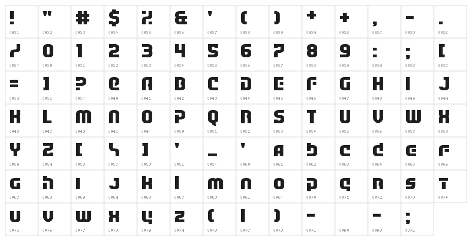 53 Dollars And 92 Cents Character Map