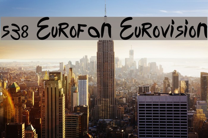 538 Eurofan Eurovision Font examples