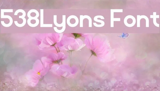 538Lyons Font Example 3