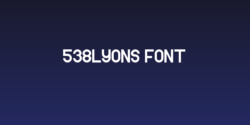 538Lyons Font Social Header