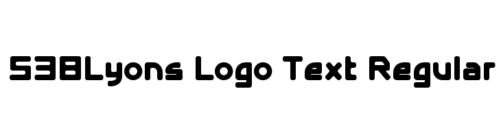 538Lyons Logo Text Regular Font