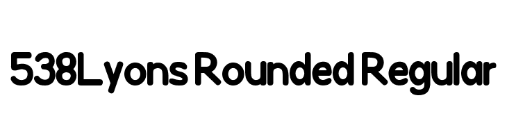 538Lyons Rounded Regular Font