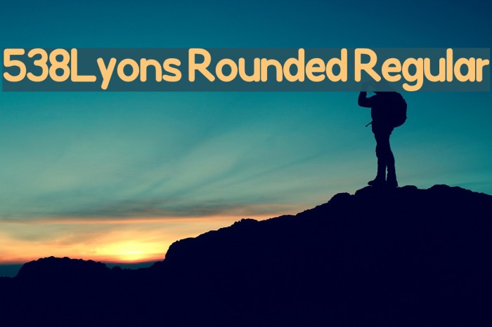 538Lyons Rounded Regular Font examples