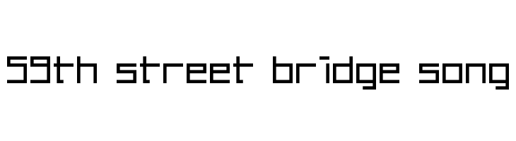 59th street bridge song  免费字体下载
