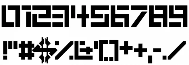 6 Cells Font OTHER CHARS