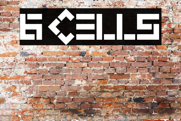 6 Cells Font examples