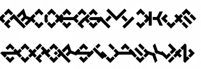 6 Cells Шрифта ВЕРХНИЙ