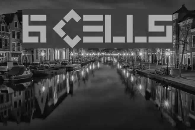 6 Cells Font examples