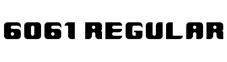 6061 Regular  font caratteri gratis