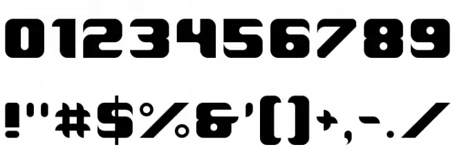 6061 Regular Font OTHER CHARS