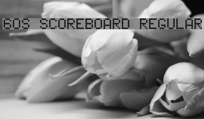 60s Scoreboard Regular Fonte examples