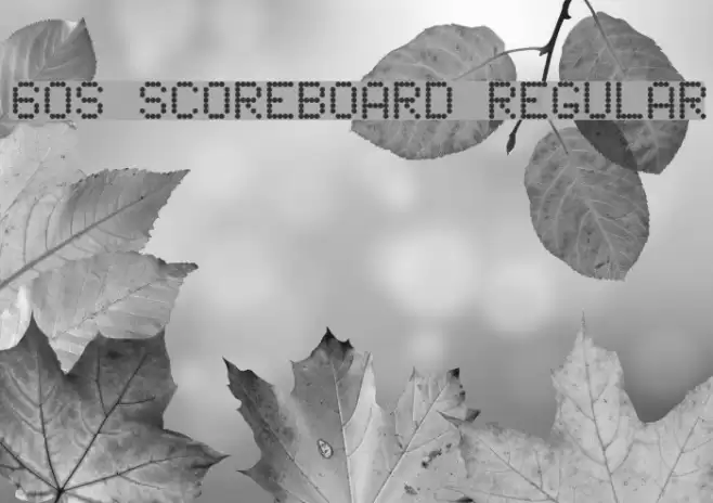 60s Scoreboard Regular Fonte examples