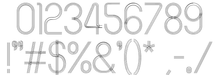 60sSTRIPE Font OTHER CHARS