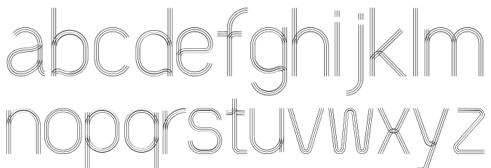 60sSTRIPE Font LOWERCASE