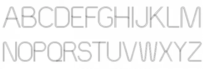 60sSTRIPE Schriftart Groß