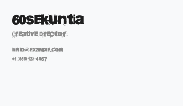 60sekuntia Business Card