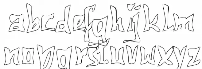 612KosheyLine-Bold Font LOWERCASE