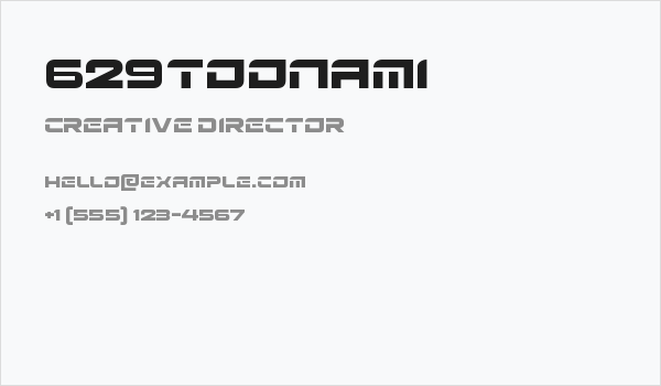 629Toonami Business Card