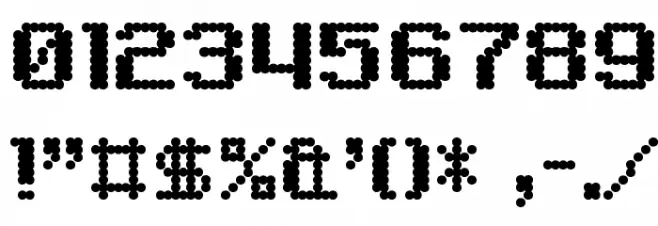 6809 Chargen Font OTHER CHARS