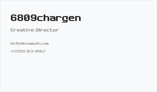 6809chargen Business Card
